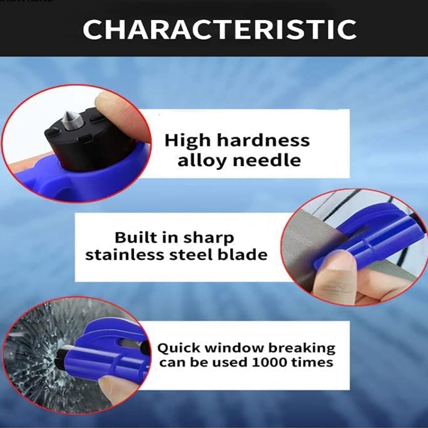 8761 2 in 1 Emergency Safety Cutter with Key Chain, Small Portable Handy Emergency Safely Glass Breaking & Seat Belt Cutting Keychain Tool 8761 2 in 1 Emergency Safety Cutter with Key Chain, Small Portable Handy Emergency Safely Glass Breaking & Seat Belt Cutting Keychain Tool